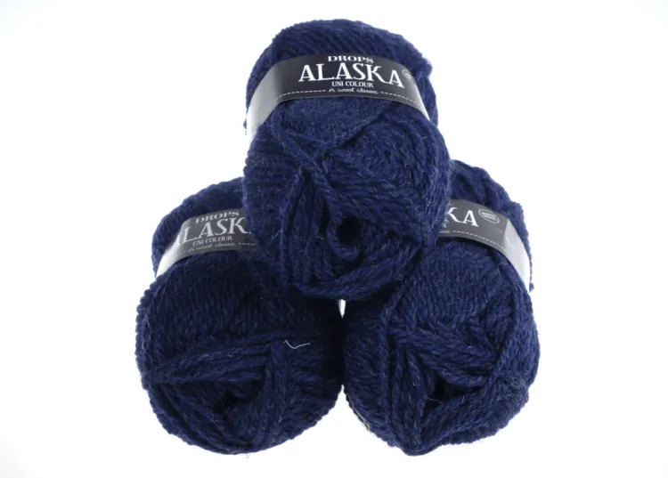 Włóczka wełniana, DROPS Alaska, kolor 12 niebieski morski