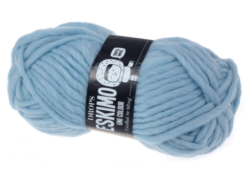 Włóczka, DROPS Eskimo, kolor 31 niebieski pastelowy, Wełna
