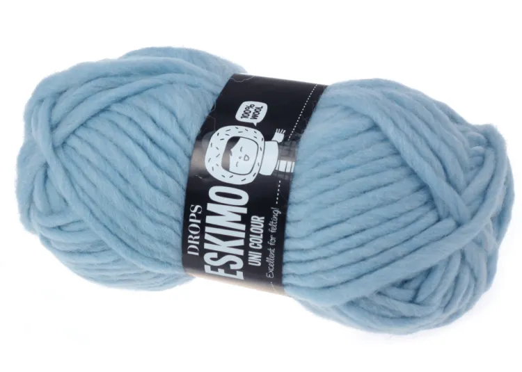 Włóczka, DROPS Eskimo, kolor 31 niebieski pastelowy, Wełna