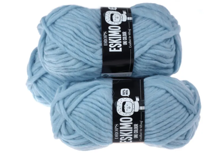 Włóczka, Eskimo, kolor 31 niebieski pastelowy, Wełna