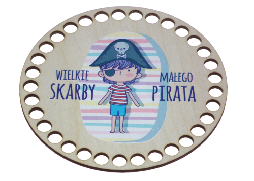 Baza do koszyka koło, śr 15 cm, Skarby małego pirata