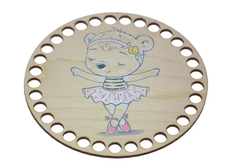 Baza do koszyka koło, śr 15 cm, tańczący miś