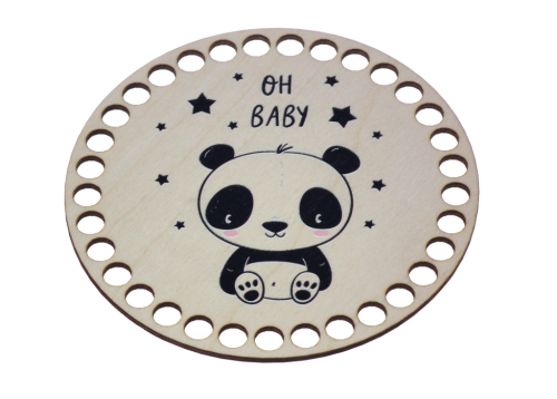 Baza do koszyka koło, śr 15 cm, panda