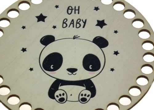 Baza do koszyka koło, śr 15 cm, panda