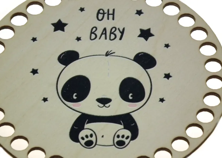 Baza do koszyka koło, śr 15 cm, panda
