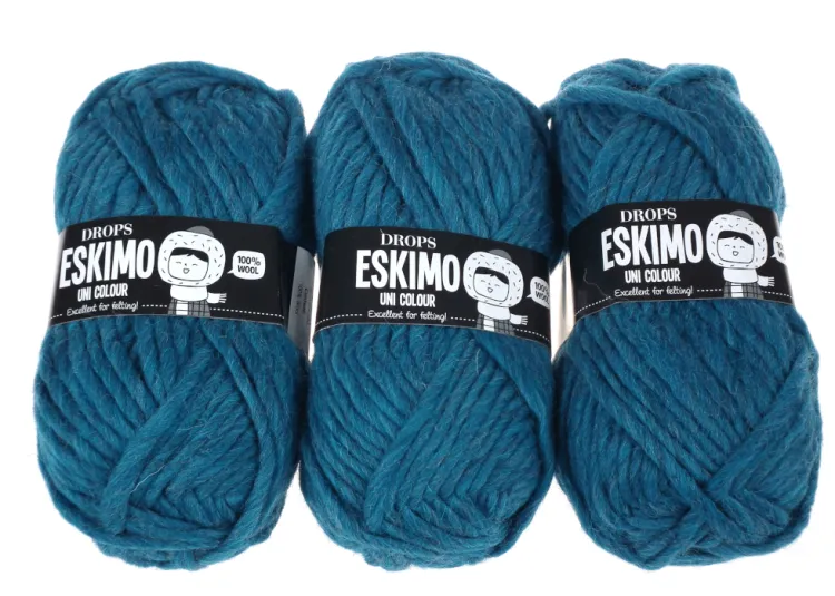 Włóczka DROPS Eskimo, kolor 05 turkusowy, Wełna
