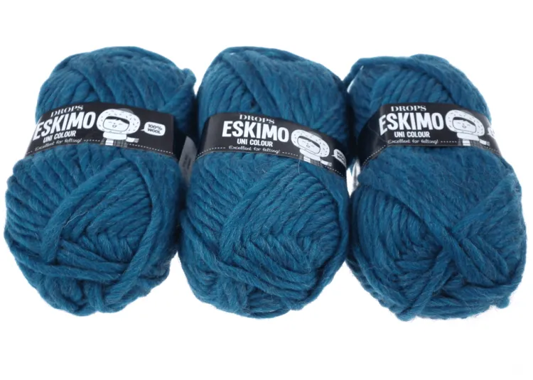 Włóczka DROPS Eskimo, kolor 05 turkusowy, Wełna