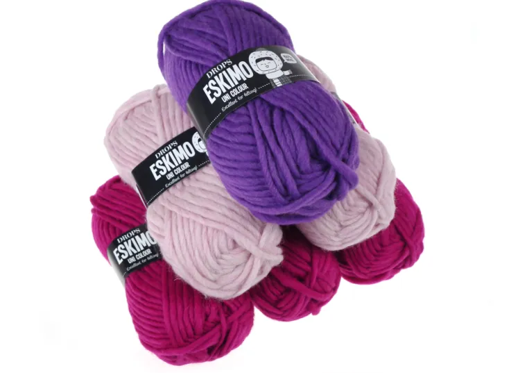 Włóczka, Eskimo, kolor 26 różowy, orchidea, pastelowy róż