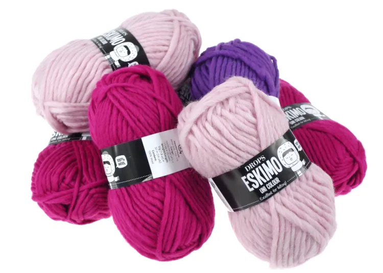 Włóczka, Eskimo, kolor 26 różowy, orchidea, pastelowy róż