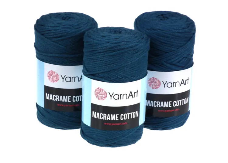 sznurek do makramy, Macrame Cotton, kolor 789 morski
