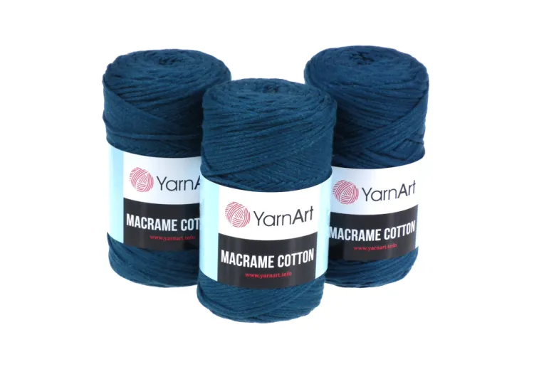 sznurek do makramy, Macrame Cotton, kolor 789 morski