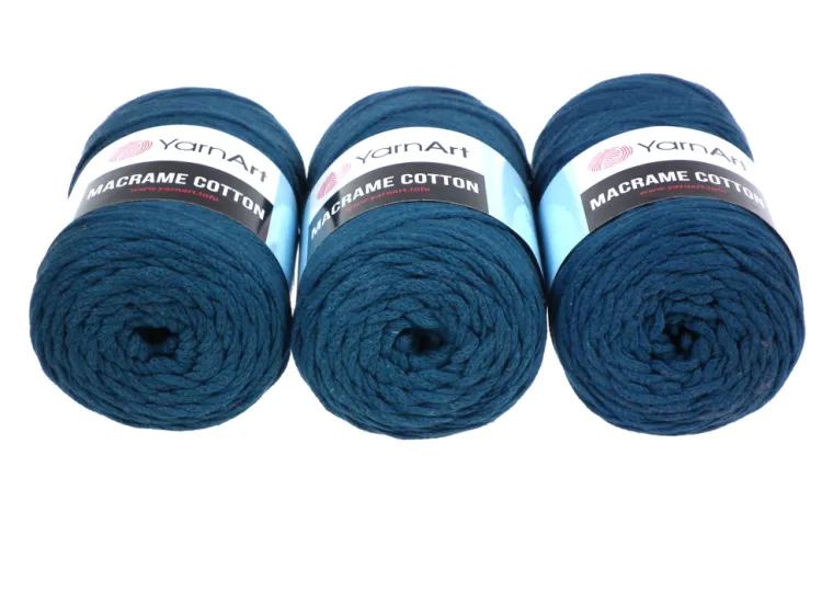 sznurek do makramy, Macrame Cotton, kolor 789 morski