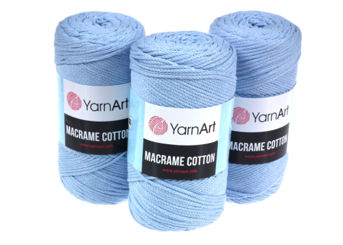 sznurek bawełniany, Macrame Cotton, kolor 760 błękitny