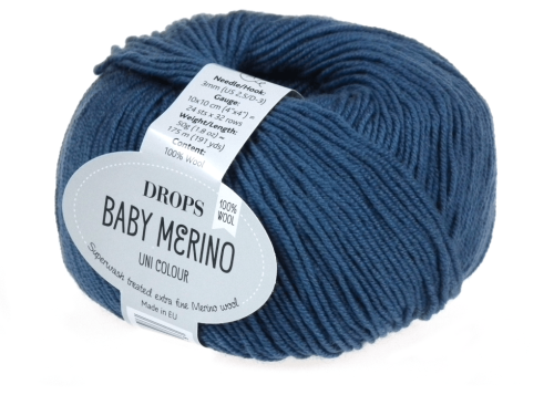 Wełna Merino, DROPS Baby Merino, kolor 42 petrol
