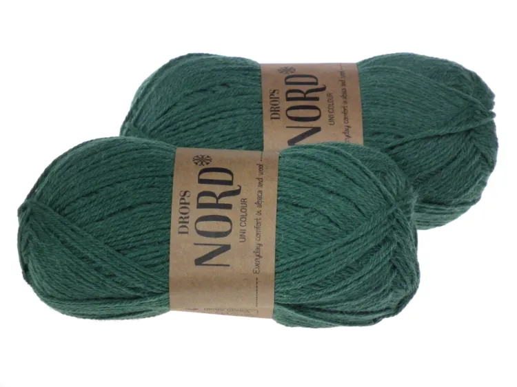 Włóczka DROPS Nord, kolor 19 zielony leśny