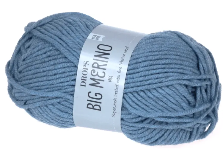 Włóczka, DROPS Big Merino, kolor 06 niezapominajka