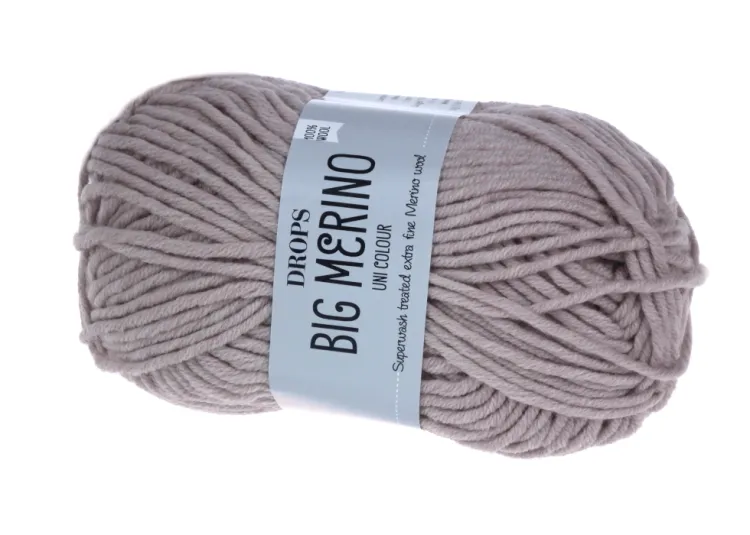 Wełna merino, DROPS Big Merino, kolor 19 beżowy