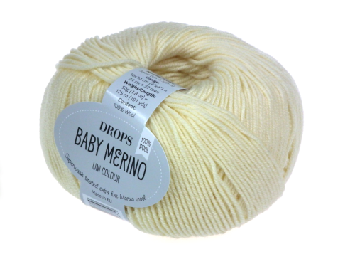 welna-merino-DROPS-Baby-Merino-kolor-03-jasny -zolty