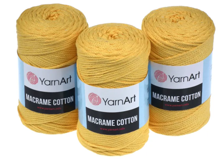 Sznurek  Yarn Art, Macrame Cotton, kolor 764 żółty