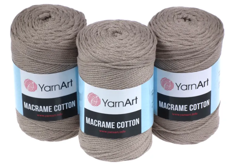 Sznurek  Yarn Art, Macrame Cotton, kolor 768 ciemny beżowy