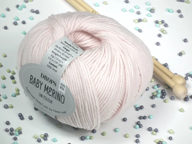 Welna Merino - Drops Baby Merino - kolor 44 pudrowy