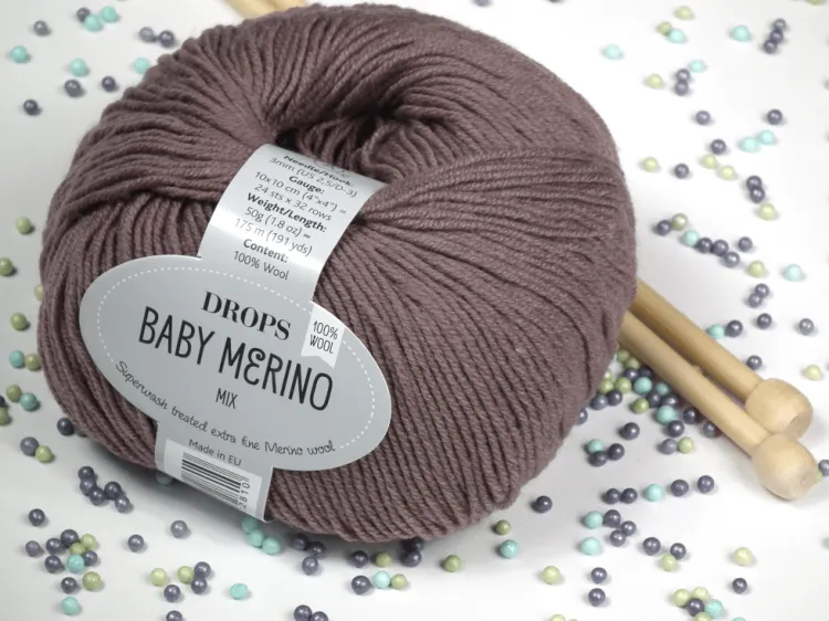 welna merino - DROPS Baby Merino - kolor 17 bezowy