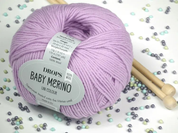 Wełna Merino, DROPS Baby Merino, kolor 26 jasny stary róż