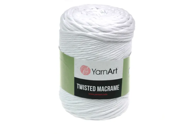 sznurek 4mm Yarn Art - Twisted Macrame - 751 biały