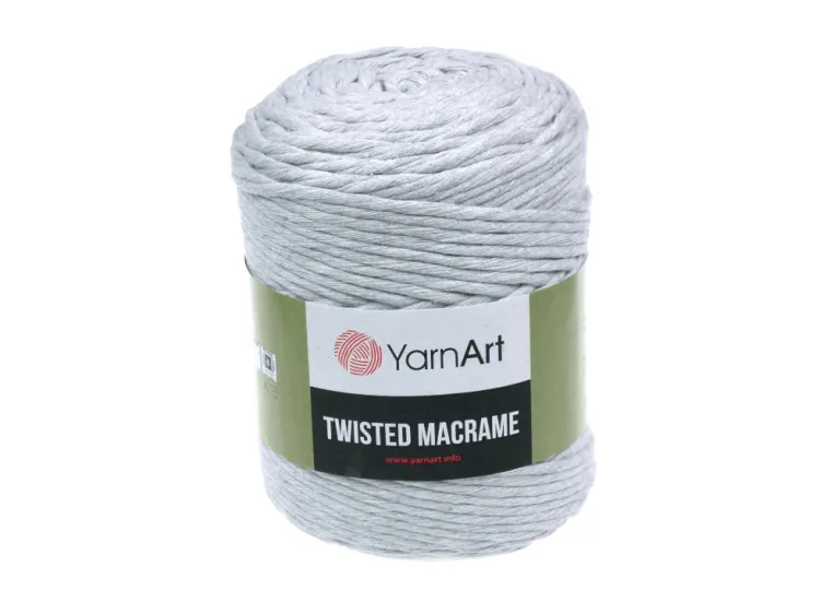 sznurek 4mm Yarn Art - Twisted Macrame - 756 jasny szary - 500 g