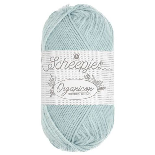 Włóczka Organicon, Scheepjes, kolor 216 soft sky/delikatny błękit