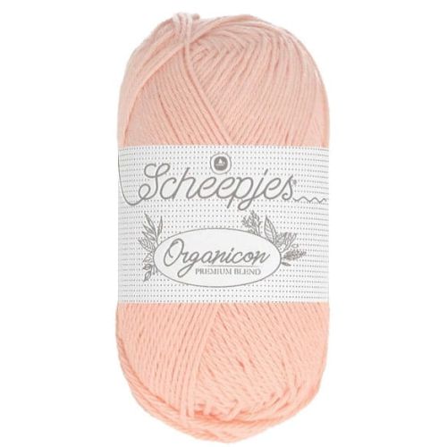 Włóczka Organicon, Scheepjes, kolor 208 peach fuzz,