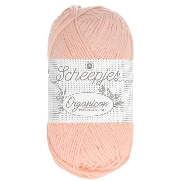 Włóczka Organicon, Scheepjes, kolor 208 peach fuzz,