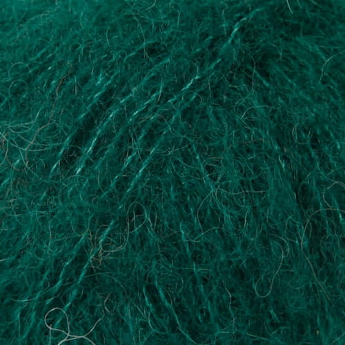 włóczka Drops, Brushed Alpaca Silk, kolor 11 zielony leśny