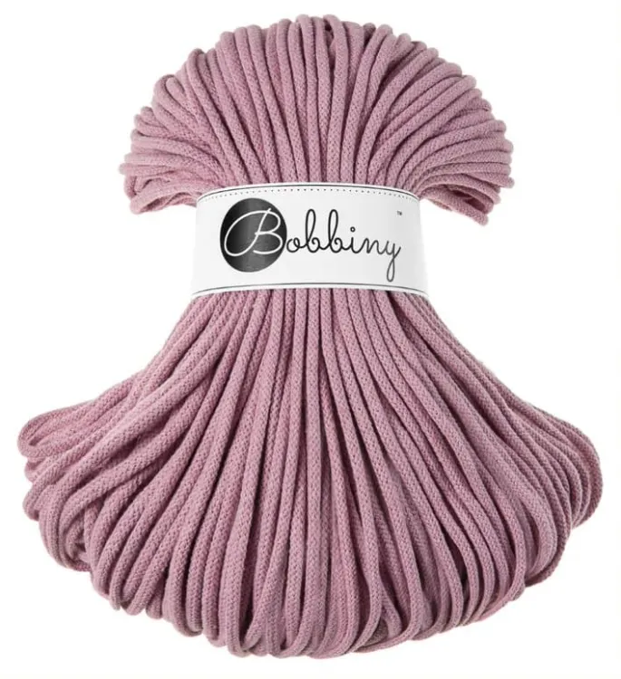 sznurek bawełniany 5mm, Bobbiny, Dusty Pink