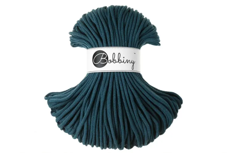 sznurek bawełniany 5mm, Bobbiny, Peacoc Blue