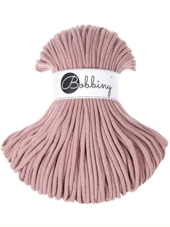 sznurek bawełniany 5mm, Bobbiny, Blush