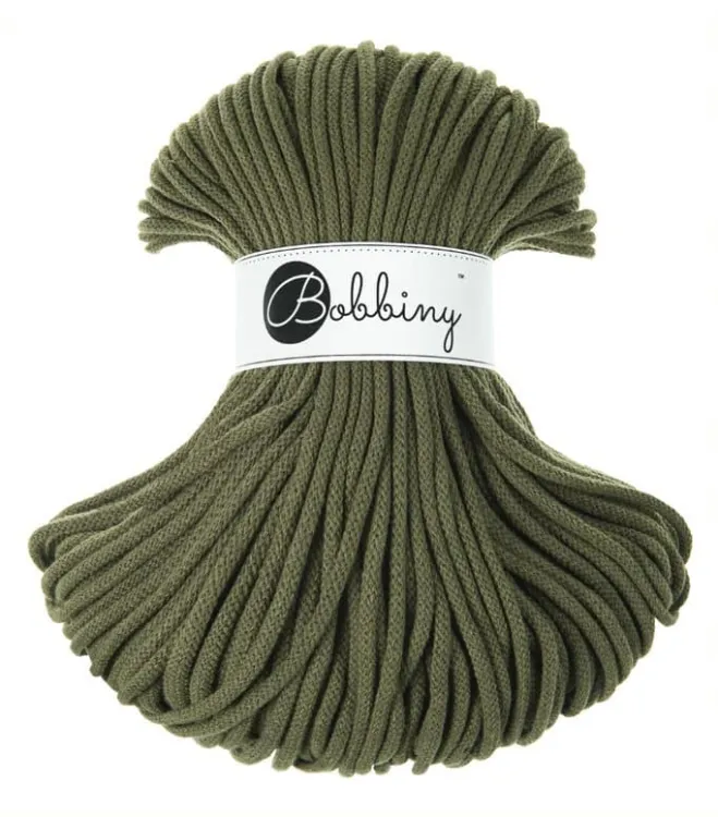 sznurek bawełniany 5mm, Bobbiny, Avocado