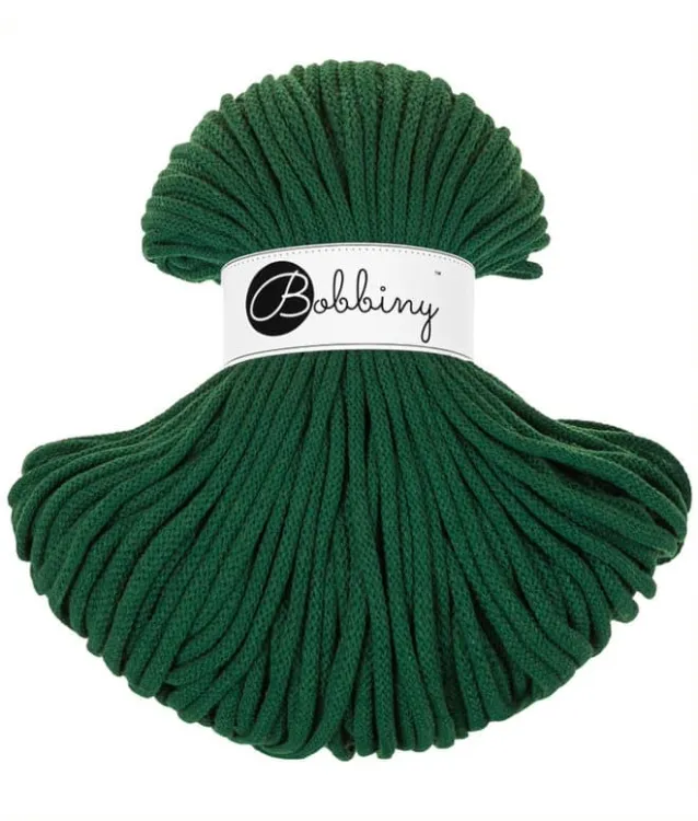 sznurek bawełniany 5mm, Bobbiny, Pine Green