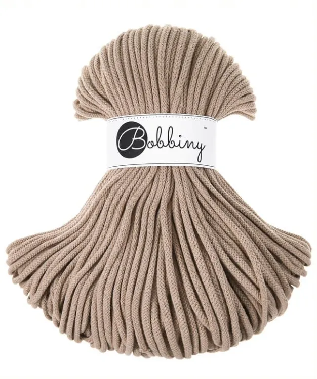 sznurek bawełniany 5mm, Bobbiny, Sand