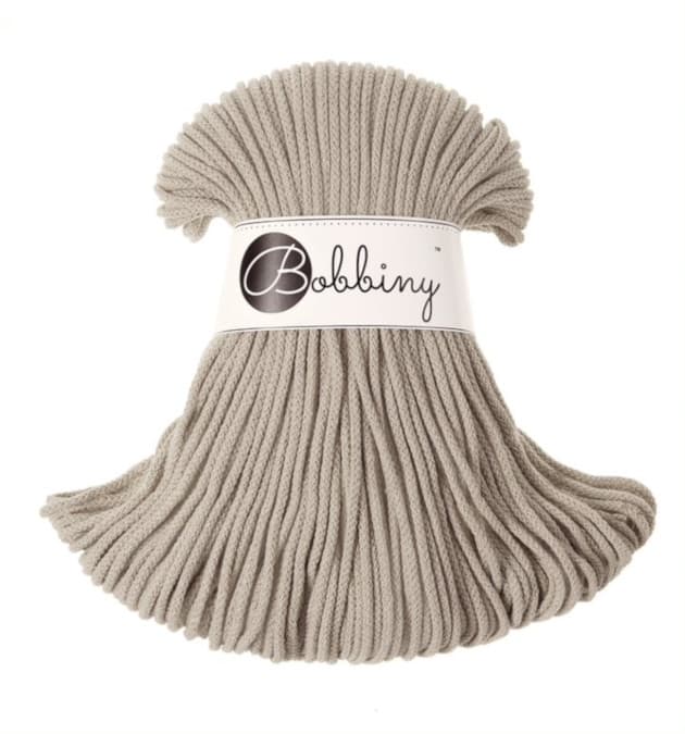 sznurek bawełniany 3mm, Bobbiny, kolor beige