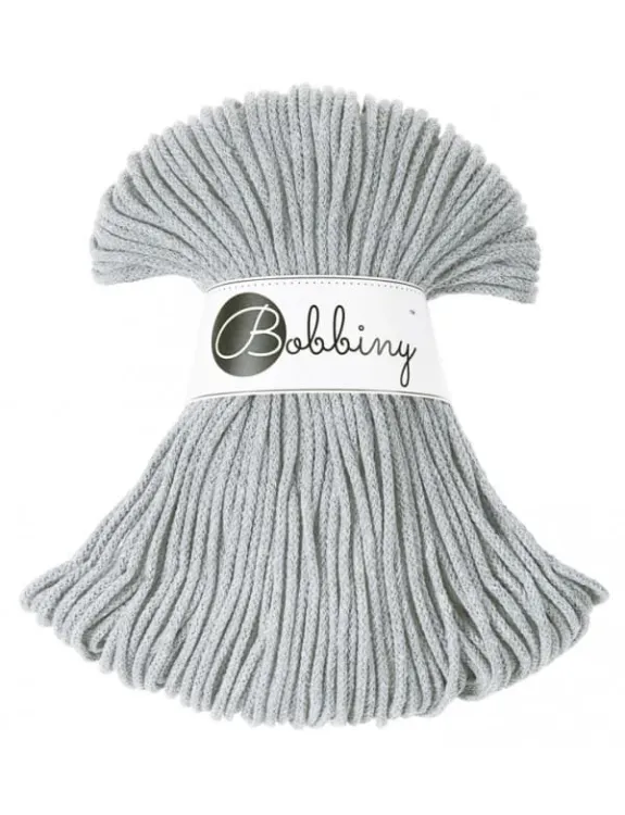 sznurek bawełniany 3mm, Bobbiny, kolor silver