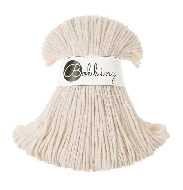 sznurek bawełniany 3mm, Bobbiny, kolor natural