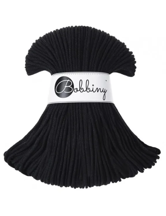 sznurek bawełniany 3mm, Bobbiny, kolor black