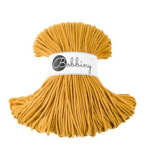 sznurek bawełniany 3mm, Bobbiny, kolor mustard