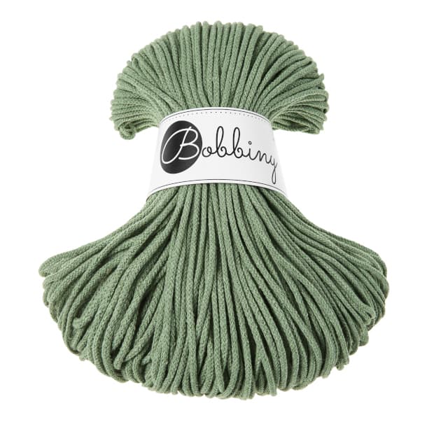 sznurek bawełniany 3mm, Bobbiny, kolor eucalyptus green