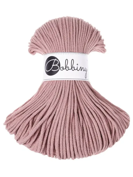 sznurek bawełniany 3mm, Bobbiny, kolor blush