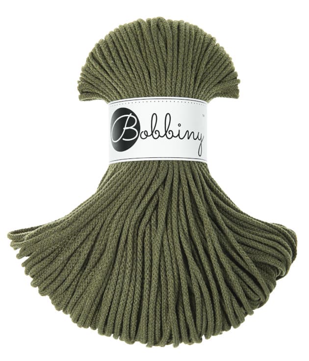 sznurek bawełniany 3mm, Bobbiny, kolor avocado