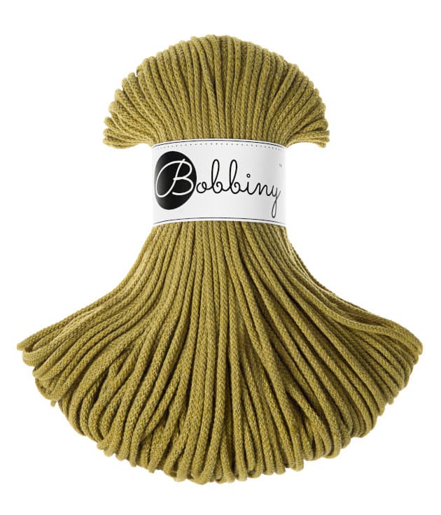 sznurek bawełniany 3mm, Bobbiny, kolor kiwi