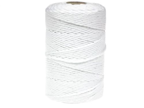 sznurek do makramy, 3mm,  biały