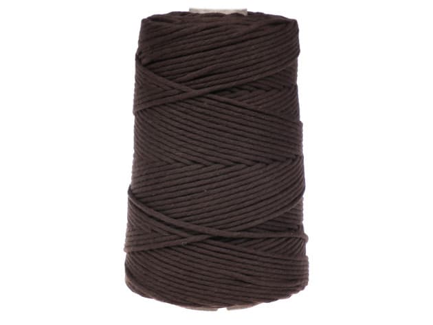 sznurek do makramy 3mm, kolor ciemny brąz nr 655